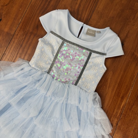 Disney Other - Girls XS Frozen II Elsa Costume Blue Gown Dress Play